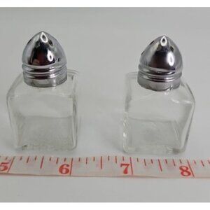 Salt And Pepper Sharkers R.O.C.-Miniature Glass 1.5" Tall